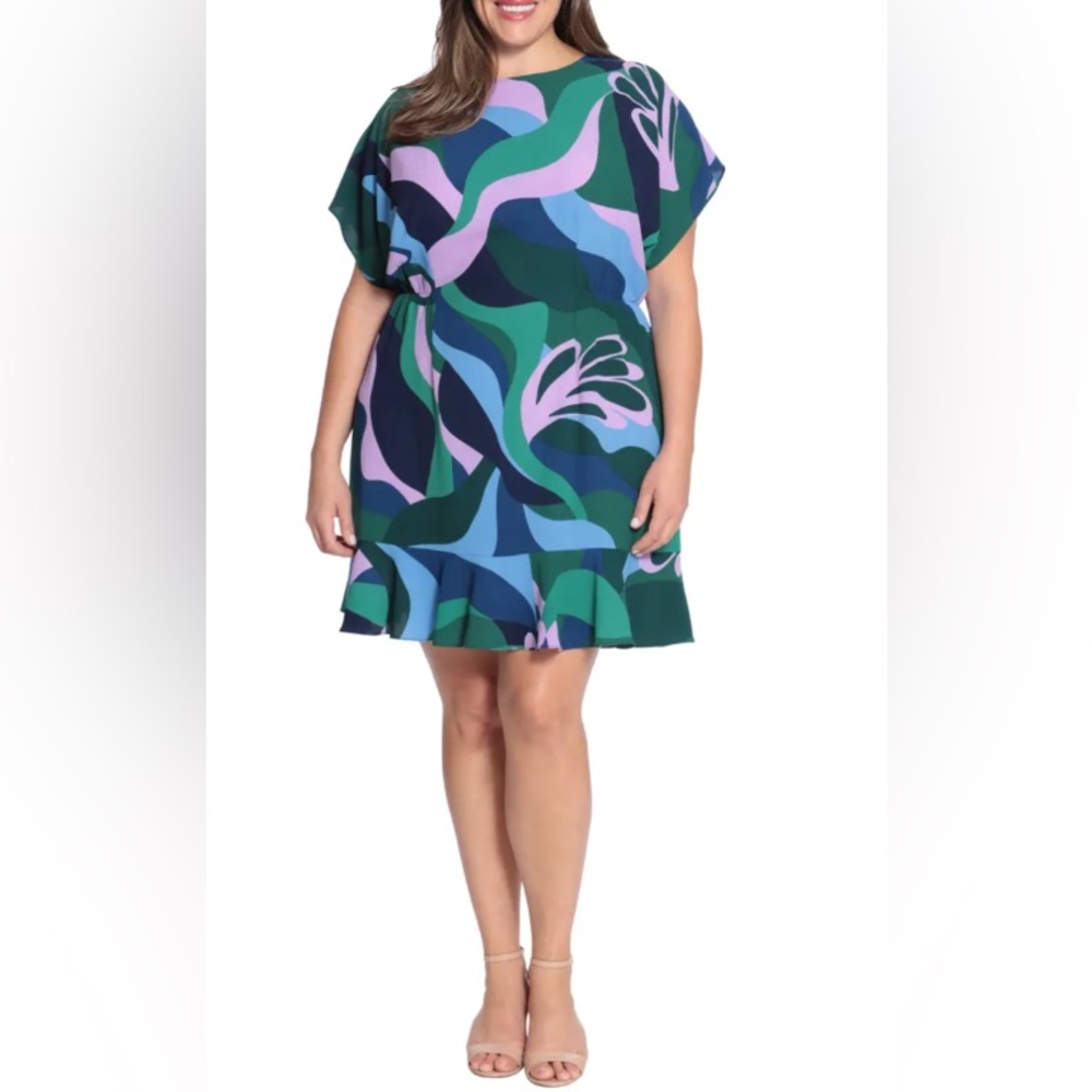NWT Donna Morgan Bubble Crepe Dress